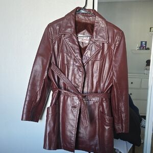 CLASSIC DIRECTIONS LEATHER Deep Burgundy Jacket